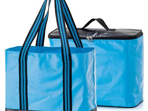 Термосумка + сумка-чохол Кемпінг Ultra (17л) Блакитний-чорний