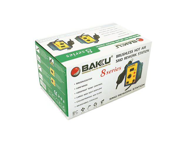 Термоповітряна паяльна станція BAKKU BK 858 цифрова індикація, фен (138*100*150) - Фото 2