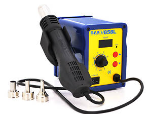 Термоповітряна паяльна станція BAKKU BK 858L цифрова індикація, фен (262*160*140) 1,45 кг