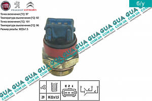Термовыключатель вентилятора радиатора ( датчик включения вентилятора) 9406475080 Citroen / СИТРОЭН BERLINGO (M49) 1996-