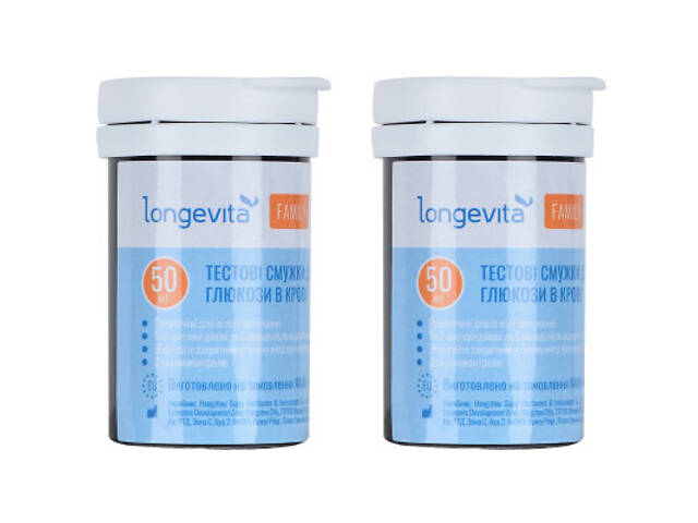 Тест-смужки для глюкометра Longevita Family 2 x 50 шт. (6837151) - Фото 1