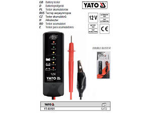 Тестер аккумулятора YATO 12V YT-83101