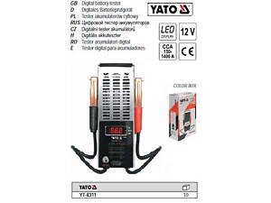 Тестер аккумулятора YATO цифровой 12V YT-8311