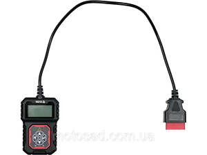 Тестер діагностичний OBD/EOBD автомобіля YATO з LCD-дисплеєм, для перевірки систем автомобіля