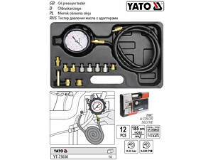 Тестер измерения давления масла YATO адаптеры 0-35 Bar YT-73030