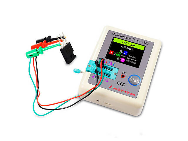Тестер напівпровідникових елементів, транзисторів ESR LCR-TC1 - Фото 2