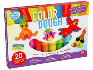 Тесто для лепки Lovin Color Dough 41204 20 цветов