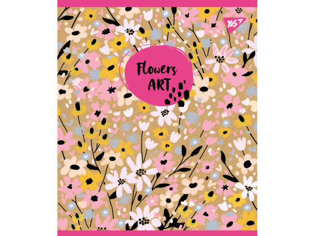 Зошит Yes А5 Flowers Art Крафт 18 аркушів лінія 5 дизайнів (765090) - Фото 2