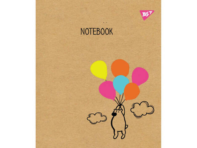 Зошит Yes А5 Sketch Animal Крафт 12 аркушів в лінію (765070) - Фото 3