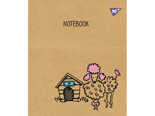 Зошит Yes А5 Sketch Animal Крафт 12 аркушів в лінію (765070) - Фото 4