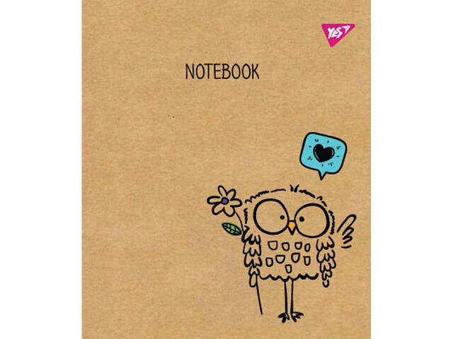 Зошит Yes А5 Sketch Animal Крафт 12 аркушів в лінію (765070) - Фото 5