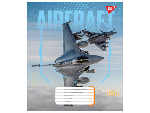 Зошит Yes Aircraft 60 аркушів клітинка (767137) - Фото 5