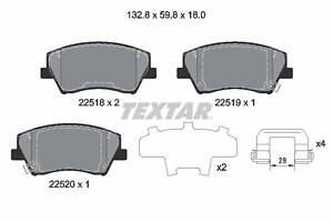 TEXTAR 2251801 Колодки гальмівні (передні) Hyundai Elantra 05- (Mando) (з датчиком) Q+