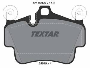 TEXTAR 2404901 Колодки тормозные (передние) Porsche 911/Boxster/Cayman 2.9-3.8 04-12