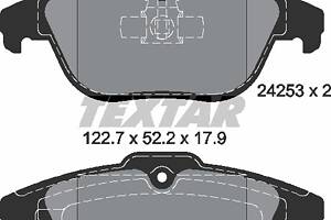 TEXTAR 2425301 Колодки гальмівні (задні) MB C-class (W204/C204)/E-class (C207/A207) 1.6-5.5 07- (Teves) Q+