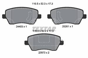 TEXTAR 2440301 Колодки гальмівні (передні) Nissan Micra IV/V 10-/Note 13- (Lucas) Q+