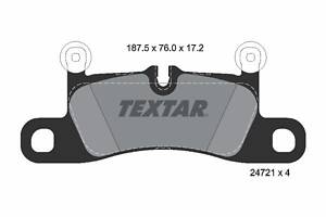 TEXTAR 2472101 Колодки тормозные (задние) VW Touareg/Porsche Cayenne 10- (187.5x76x17.2) (B