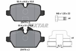 TEXTAR 2547801 Колодки гальмівні (задні) Mini Countryman (R60)/Paceman (R61) 10-16 (Lucas) Q+