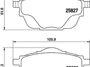 Textar 2582701. Комплект гальмівних колодок