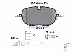 TEXTAR 2640801 Колодки тормозные (передние) VW ID.3 19-(+датчик)