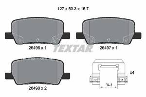 TEXTAR 2649601 Колодки гальмівні (задні) Tesla ModelS/Model X 13- (Mando) Q+