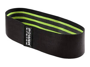 Тканева гумка для фітнесу та спорту Power System PS-4092 Booty Band LVL 2 Black/Green (d_80 см. 12-16кг.)