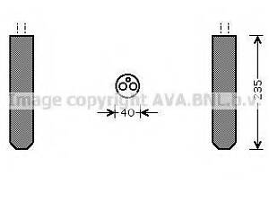 TOD017 AVA Осушувач кондиціонера INFINITI FX35 (2003) 3.5 (вир-во AVA) AVA QUALITY COOLING TOD017 на MITSUBISHI OUTLANDE