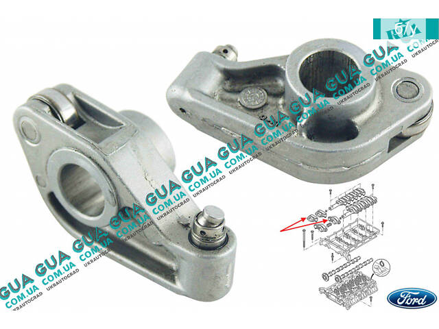 Товкач клапана ( рокер/коромисло/гідрокомпенсатор ) короткий XS7Q6K528A1C Ford/ФОРД TRANSIT 2000-2006/ТРАНЗІ