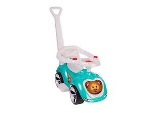 Толокар каталка з батьківською ручкою та бампером Лапка 809 ORION бірюзовий