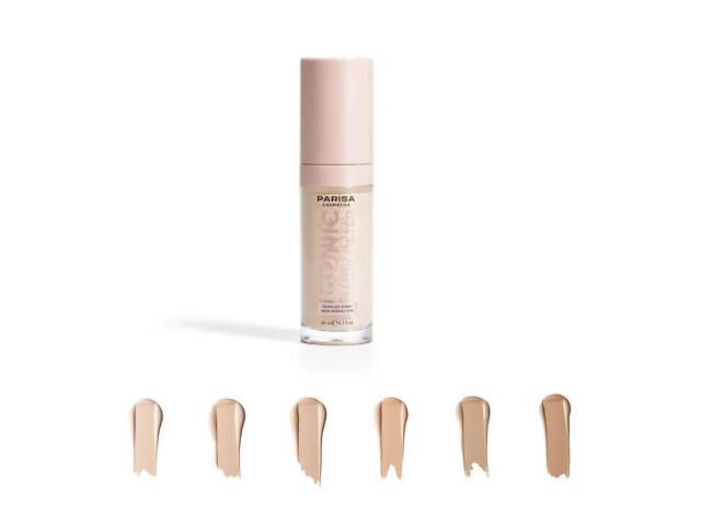 Тональная основа для лица Parisa Cosmetics с эффектом сияния кожи 20 мл , 604 Warm ivory Айвори