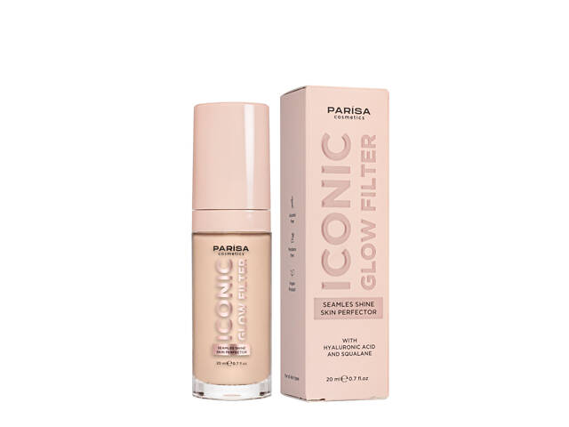 Тональная основа для лица Parisa Cosmetics с эффектом сияния кожи 20 мл , 603 Peachy fair Светлая персиковая