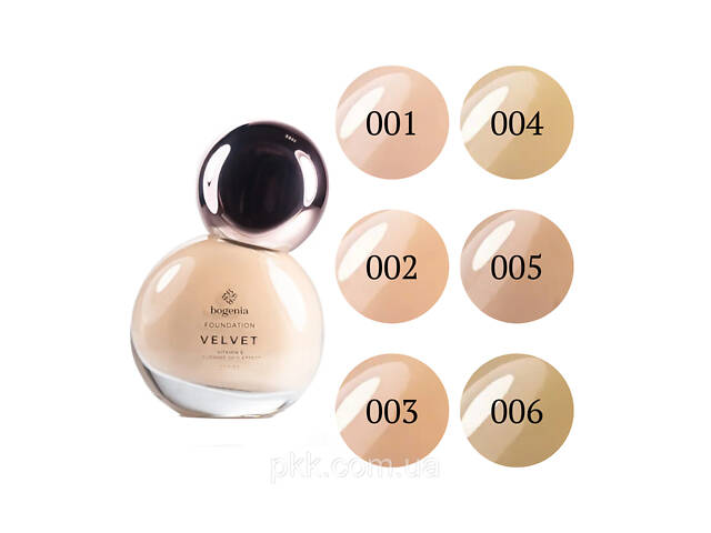 Тональна основа з матуючим ефектом Bogenia Velvet 30 мл BG602 № 003 Biege - Фото 4