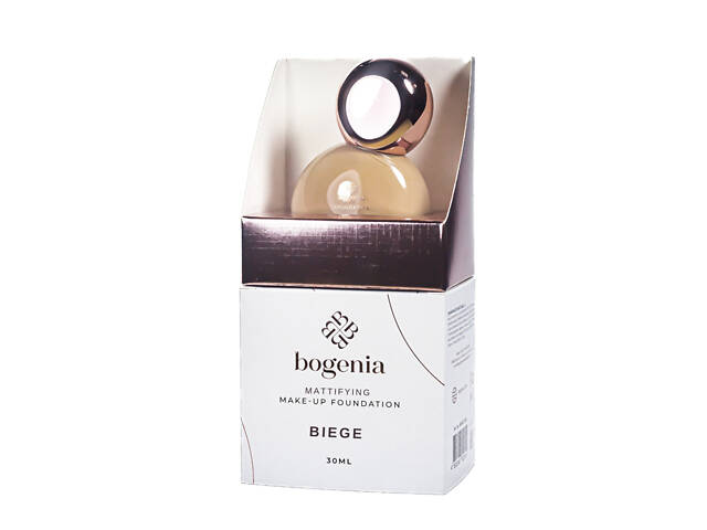 Тональна основа з матуючим ефектом Bogenia Velvet 30 мл BG602 № 003 Biege - Фото 2
