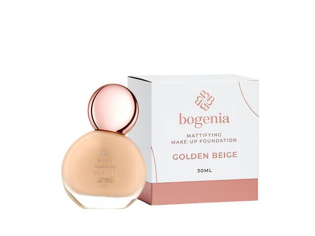 Тональная основа с матирующим эффектом Bogenia Velvet 30 мл BG602 № 004