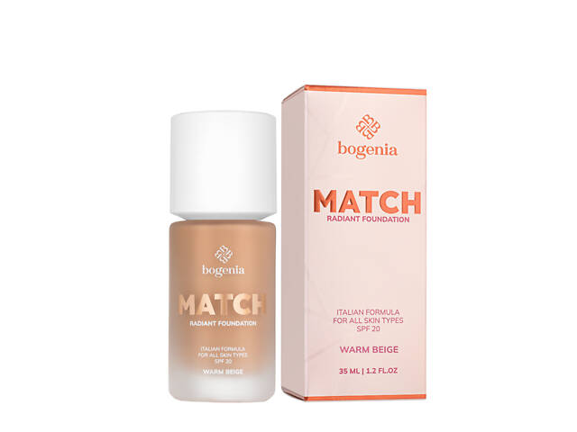 Тональный крем для лица Bogenia Match Radiant Foundation (BG609) , 005 warm beige Теплый бежевый