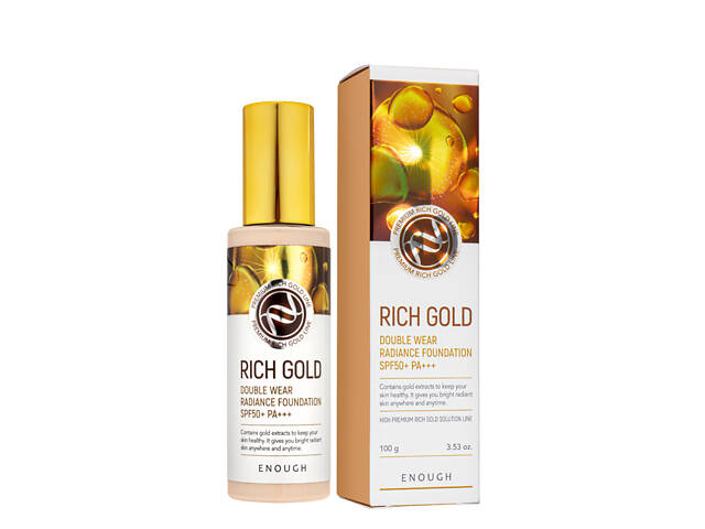 Тональный крем Enough Rich Gold Double Wear Radiance 100 мл № 13 Светло-бежевый