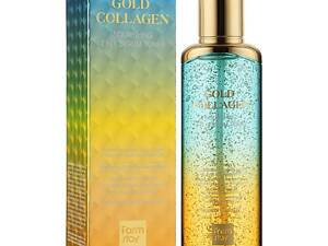 Тонер-сыворотка для лица с золотом и коллагеном FarmStay Gold Collagen Nourishing 2In1 Serum Toner 130 мл (8809595055394