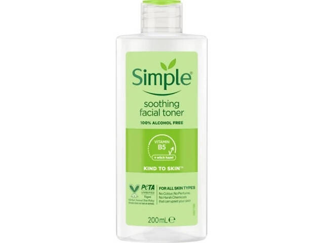 Тонік для обличчя Simple Soothing Facial Toner Заспокійливий 200 мл (5011451103856) - Фото 1