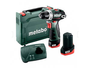 ТОП! Аккумуляторный шуруповерт Metabo PowerMaxx BS BL, 12 V / 2.0 Ah