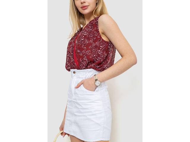 ТОП! Боді з квітковим принтом, колір бордовий, 244R080 AGER XS - Фото 3
