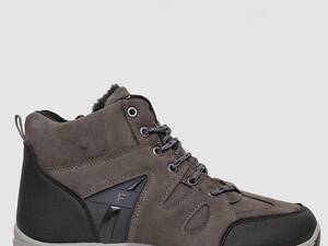 ТОП! Мужские ботинки на меху, цвет серый, 244R981 AGER 45