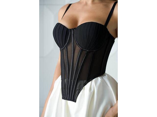 Топ чорний DO3781 - Фото 7