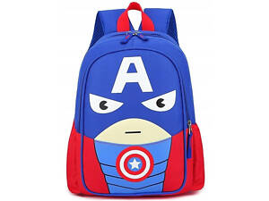 ТОП! Дитячий рюкзак для дошкільника Капітан Америка синій