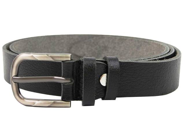 ТОП! Женский ремень кожаный Skipper черный 2,5 см