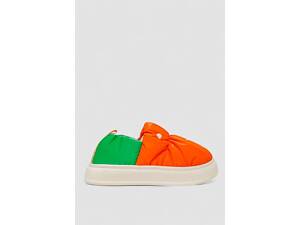 ТОП! Тапочки женские домашние с задником, цвет оранжево-зеленый, 243R2928 AGER 38-39