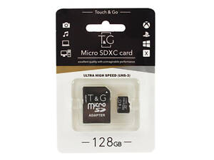 ТОП! Картка пам'яті microSDHC TG 128 GBSD class 10 (з адаптером) (Гарантія 3года)