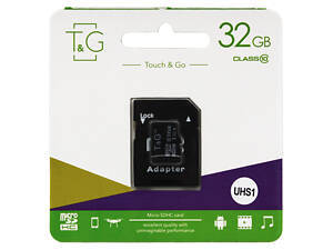 ТОП! Карта пам'яті microSDHC TG (UHS-1) 32GBSD class 10 (з адаптером) (Гарантія 3роки)
