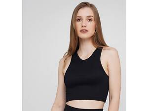 Топ-майка в рубчик HALTER TOP RIB 18863 L-XL черный