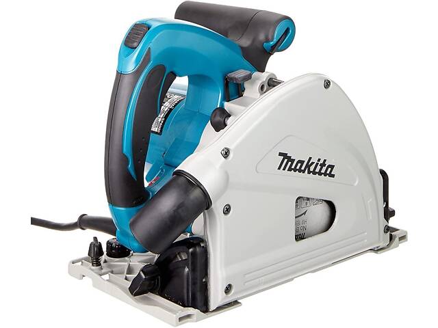 ТОП! Профессиональная ручная погружная дисковая пила Makita SP6000J : 1300 Вт, 165мм, 55мм + линейка 1.5м - Фото 2
