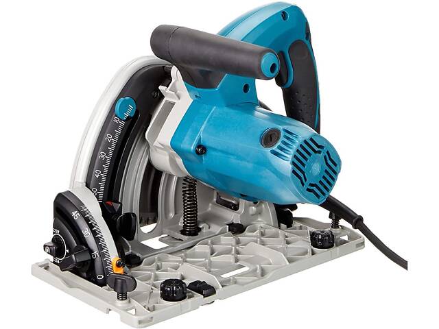ТОП! Профессиональная ручная погружная дисковая пила Makita SP6000J : 1300 Вт, 165мм, 55мм + линейка 1.5м - Фото 3